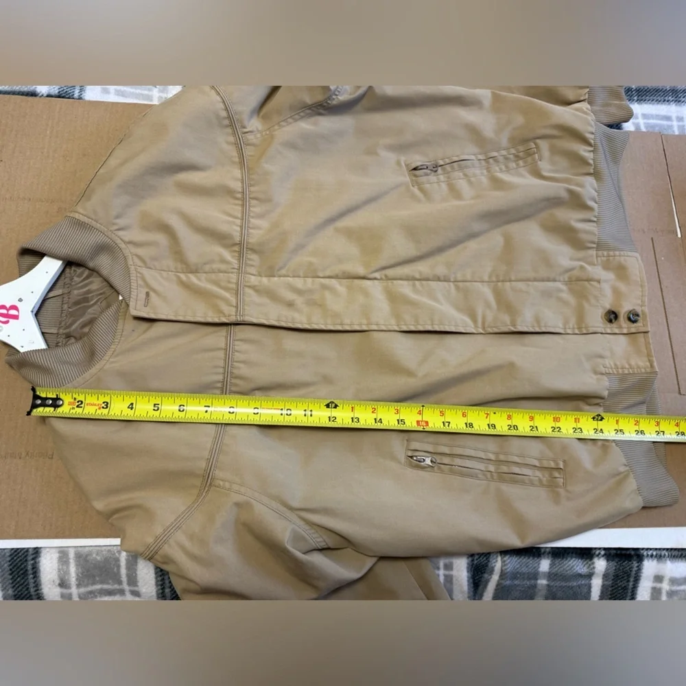Haband Tan Bomber Jacket Lightweight Casual Coat Men’s Large City Office